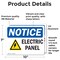 Signmission Electrical Panel Sign With Symbol, 10 in W x Rectangle, Vinyl Decal OS-2PACK-NS-D-710-L-11671 - alternate 6